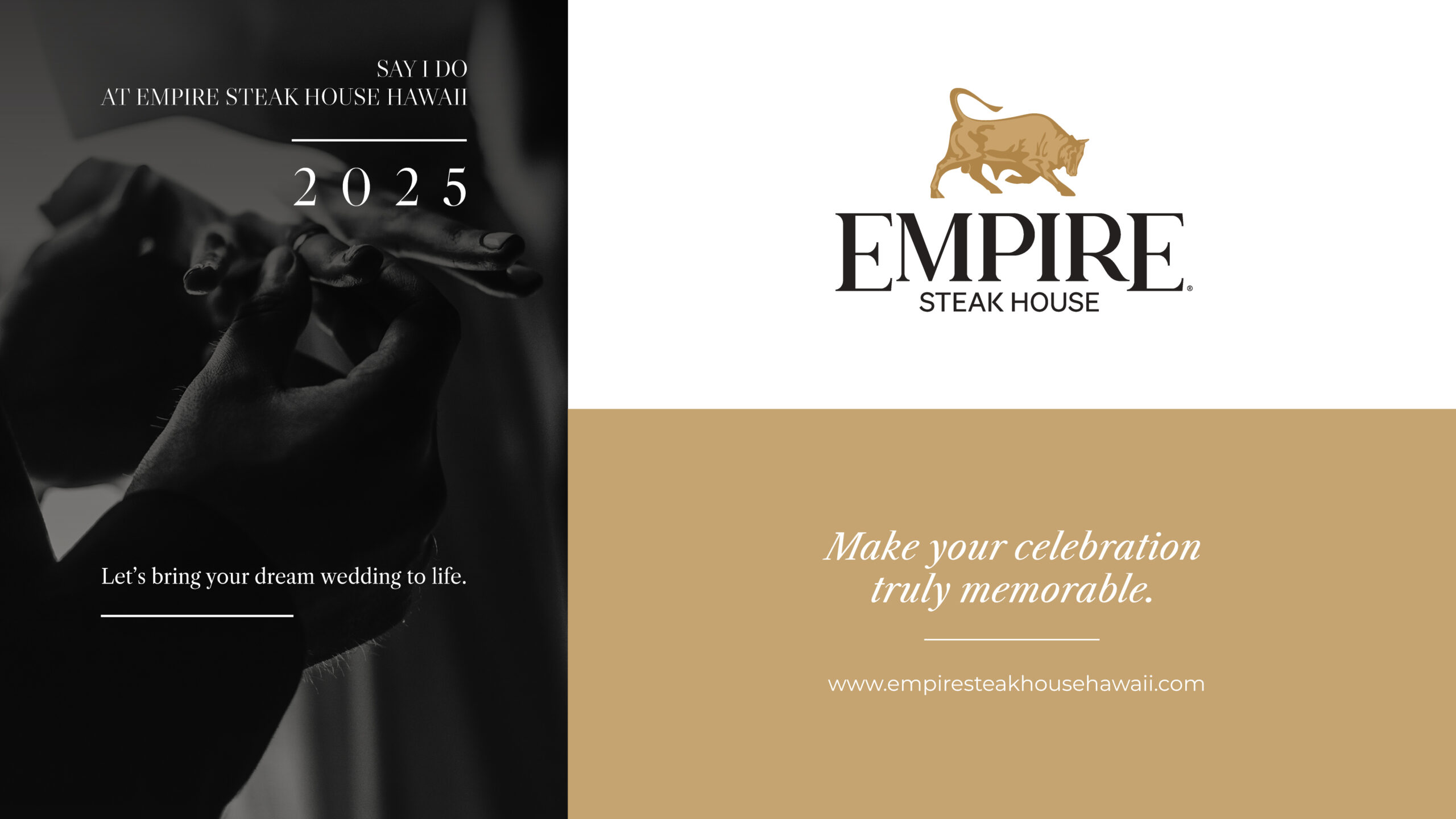 Say “I Do” with elegance and flavor at Empire Steak House Hawaii.